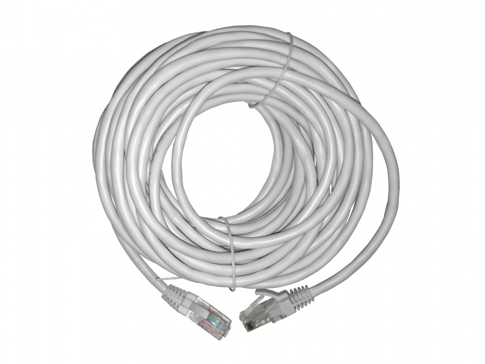 Патч-корд UTP4 cat.5е, 10.0м, CCA, LSZH, серый, литой коннектор NETKO Optima