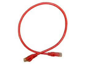 Патч-корд UTP4 cat.5e, 3.0м, литой коннектор, красный, Netko CKC