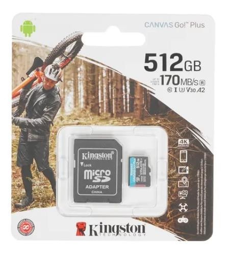 Карта памяти MICRO SDXC 512GB UHS-I W/ADAPTER SDCG3/512GB KINGSTON