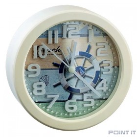 Perfeo Quartz часы-будильник &quot;PF-TC-013&quot;, круглые диам. 10,5 см, штурвал