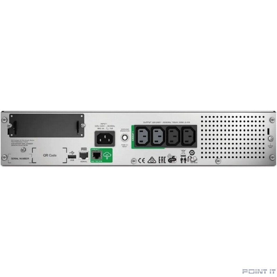 Источник бесперебойного питания APC SMT750RMI2UC 750VA/500W, 2U, line-interactive