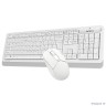 Клавиатура + мышь A4Tech Fstyler FG1012 клав:белый мышь:белый USB беспроводная Multimedia [1599042]