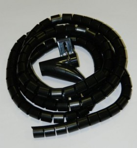 Органайзер  для проводов с инструментом для укладки, ID-30mm, 2м, пластик, черный, Netko