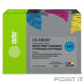 Картридж струйный Cactus CS-CB337 №141 многоцветный (9мл) для HP DJ D4263/D4363/D5360/DJ J5783/J6413