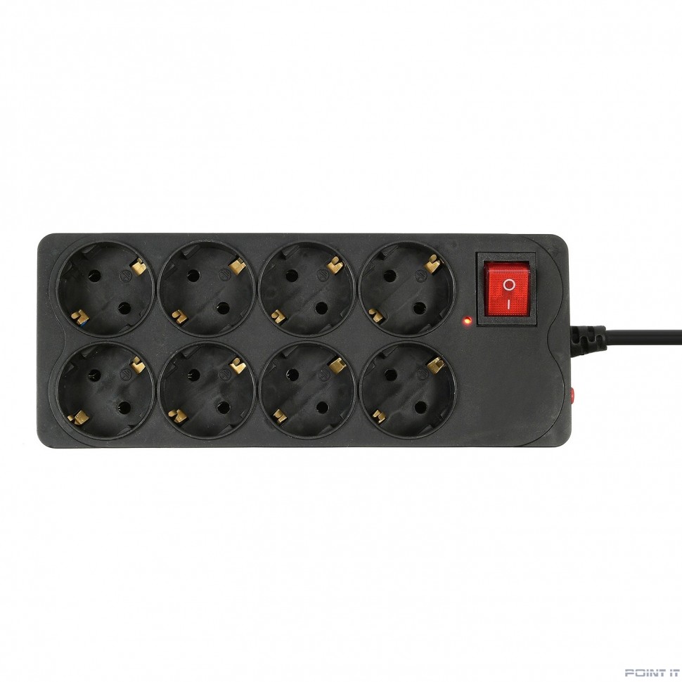 BURO Сетевой фильтр 8 розеток (800SH-3-B),3м, черный коробка {1180912}