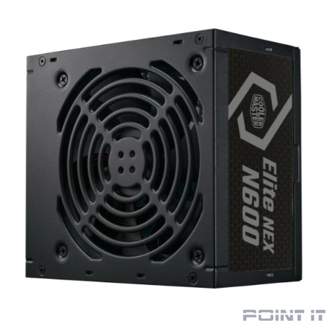 Блок питания 600 Ватт/ Power Supply Cooler Master Elite NEX N600, 600W, ATX, 120mm, 5xSATA, 2xPCI-E(6+2), 3xMolex, APFC, EU Cable