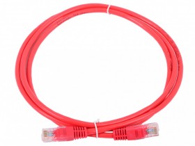 Патч-корд Netko СКС UTP4 cat.6, 2.0м, литой коннектор, красный