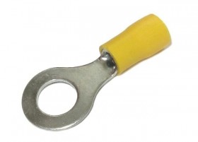 Кольцевой кабельный наконечник RVL 5,5-10 (НКИ d=10,5мм) 4-6мм2, изолированный, желтый, 100шт.,Netko