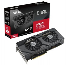 Видеокарта PCIE16 RX 7800 XT 16GB DUAL-RX7800XT-O16G ASUS