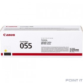Canon CRG 055 Y Тонер-картридж для Canon LBP66x/MF74x,  (2100 стр.), желтый (GR)