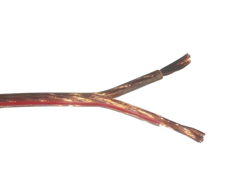 Кабель акустический 2*2.5мм2 (3*47*0.15мм) CCA, 100м, пластиковая катушка, прозрачный NETKO Optima