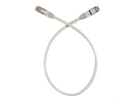 Патч-корд FTP4 cat.5e, 0.5м, литой коннектор, серый, Netko CKC