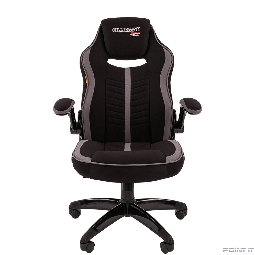 Кресло Chairman game 19 Россия ткань черн./сер. (7069655 / 7060635)