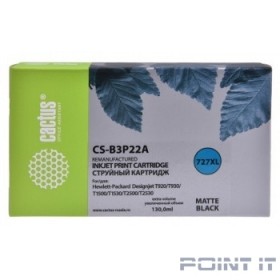 B3P22A  CACTUS Картридж №727 для HP DJ T920/T1500/T2530, черный матовый (130мл)