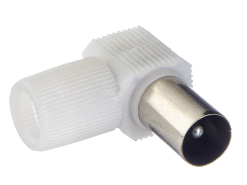 Штекер ТV угловой, белый, NETKO Optima