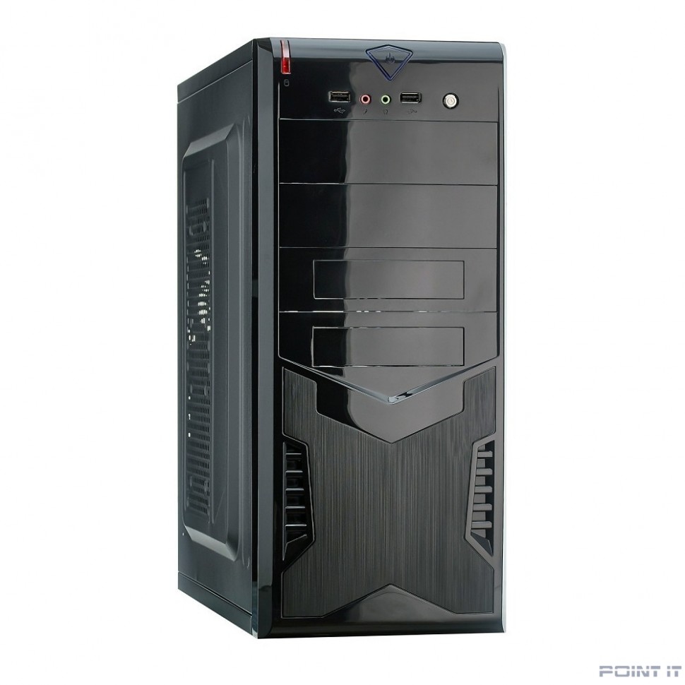 Exegate EX280388RUS Корпус Miditower Exegate CP-604 Black, ATX, <CP450W, 80mm>, 2*USB, Audio