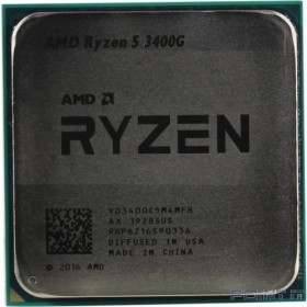 CPU AMD Ryzen 5 3400G OEM (YD3400C5M4MFH) {3.7GHz up to 4.2GHz/4x512Kb+4Mb, 4C/8T, Picasso, 12nm, 65W, Radeon Vega 11 1400MHz, unlocked, AM4}