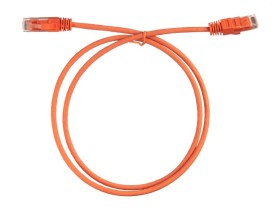 Патч-корд UTP4 cat.6, 1.0м, литой коннектор, LSZH, оранжевый, Netko CKC