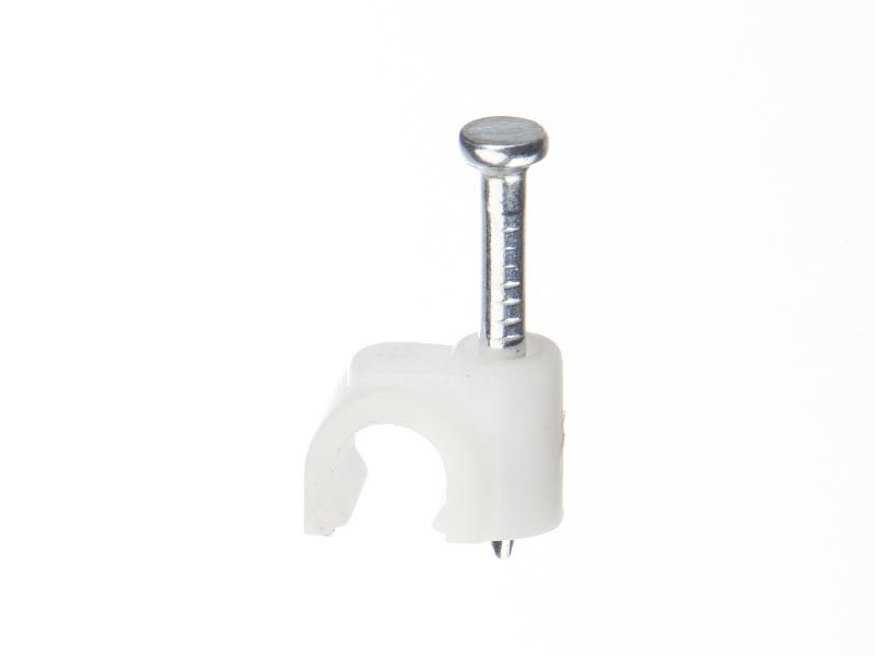 Скоба с гвоздем для крепления круглого кабеля 4 мм /100 шт./ NETKO Optima