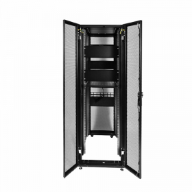  								Шкаф серверный ПРОФ напольный 42U (600x1000) дверь перфор. 2 шт., черный, в сборе							
