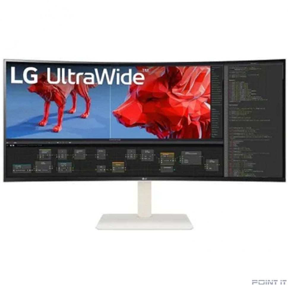 Монитор LCD LG 38" 38WR85QC-W UltraWide белый {IPS 3840x2600 144Hz 5ms 600cd 1000:1 2xHDMI DisplayPort USB-C USB HDR600 G-SYNC} [38wr85qc-w.aruz]