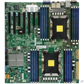 Supermicro MBD-X11DPH-T-B OEM E-ATX LGA 3647 Up to 2TB 3DS ECC RDIMM DDR4-2666MHz Up to 2TB 3DS ECC LRDIMM in 16 DIMM slots 10 SATA3 7 USB 3.0 ports 1 VGA port
