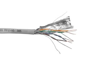 Кабель FTP4 cat.5е, одножильный, экранированный, 305м, Cu, Проходит Fluke тест, серый, NETKO Optima Bronze