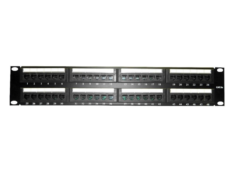 Патч-панель UTP, 19, 48 портов RJ45, cat.5е, 2U, Krone Type, L РАСПРОДАЖА