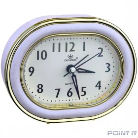 Perfeo Quartz часы-будильник &quot;PF-TC-017&quot;, овальные 10,5*12,5 см, подсветка, синие