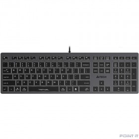 Клавиатура A4Tech Fstyler FX60H серый USB slim LED (FX60H GREY/WHITE)