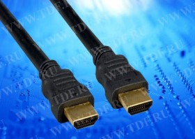 Шнур аудио-видео HDMI-HDMI 1.4 цвет: золото  (2, 0м)
