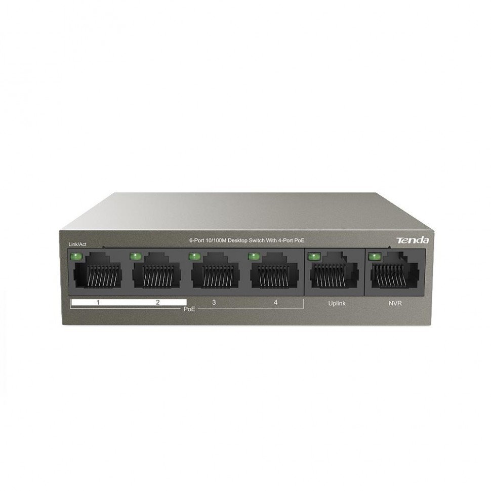 Коммутатор 6PORT 100M 4POE TEF1106P-4-63W TENDA