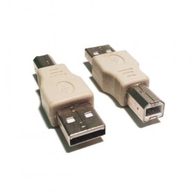 Переходник гнездо USB A- штекер USB B, Netko, белый