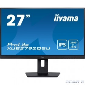 Монитор LCD IIYAMA 27&quot; XUB2792QSU-B5 {IPS 2560x1440 75Hz 5ms 350cd 8bit DVI HDMI DisplayPort 2x2W Pivot 2xUSB3.0 VESA}