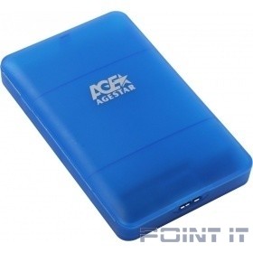 AgeStar 3UBCP3 (BLUE) USB 3.0 Внешний корпус 2.5&quot; SATAIII HDD/SSD USB 3.0, пластик, синий, безвинтовая конструкция