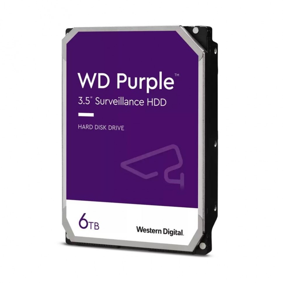 Жесткий диск WESTERN DIGITAL Purple 6Тб Наличие SATA 3.0 256 Мб 5640 об/мин 3,5" WD63PURZ