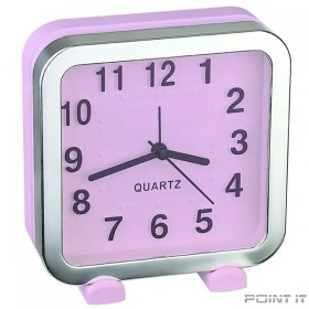 Perfeo Quartz часы-будильник &quot;PF-TC-018&quot;, квадратные 13*13 см, красные