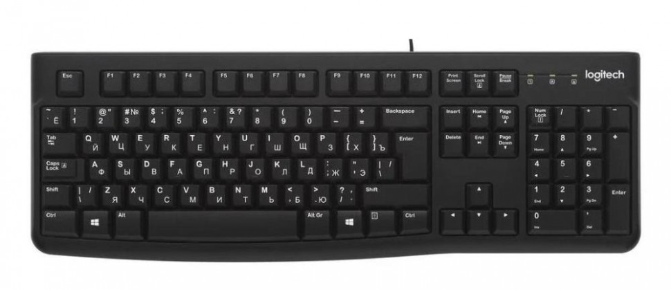 Клавиатура K120 ANSI EN/RU BLACK 920-002583 LOGITECH