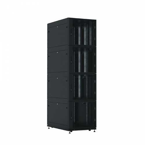 Шкаф серверный ПРОФ напольный колокейшн 44U(600x1200) 4 секции, дверь перфор. 2 шт., черный, в сборе