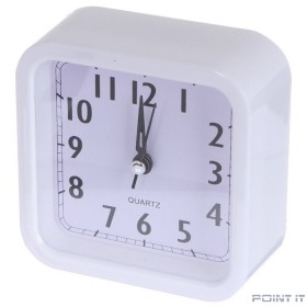 Perfeo Quartz часы-будильник &quot;PF-TC-019&quot;, квадратные 10*10 см, белые