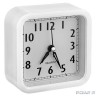 Perfeo Quartz часы-будильник "PF-TC-019", квадратные 10*10 см, белые