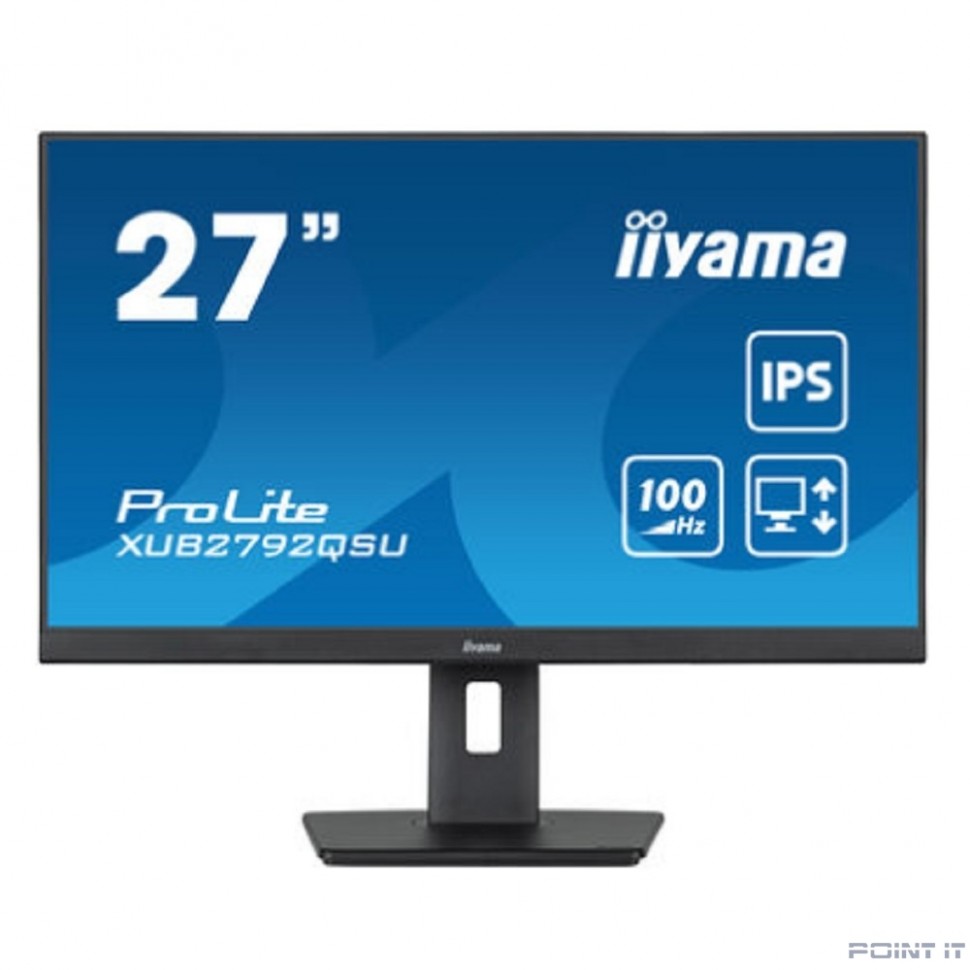 Монитор LCD IIYAMA 27" XUB2792QSU-B6 {IPS 2560x1440 100hz 0.4ms HDMI DisplayPort USB M/M HAS Pivot}