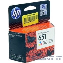 HP C2P11AE Картридж №651, Color {Deskjet Ink Advantage 5645, 5575 (300стр.)}