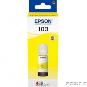 EPSON C13T00S44A  Контейнер 103 с желтыми чернилами для L1110/L3100/3101/3110/3150/3151, 65 мл.(cons ink)
