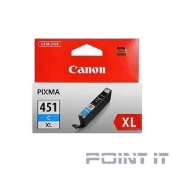 Canon CLI-451XLC 6473B001 Картридж для PIXMA iP7240, MG5440, 6340,  Голубой, 665стр.
