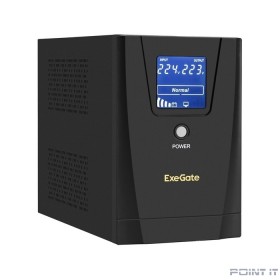 Exegate EX292796RUS ИБП ExeGate SpecialPro Smart LLB-1200.LCD.AVR.2SH.3C13.USB &lt;1200VA/750W, LCD, AVR, 2*Schuko+3*C13, USB, съемн.кабель, металлический корпус, Black&gt;