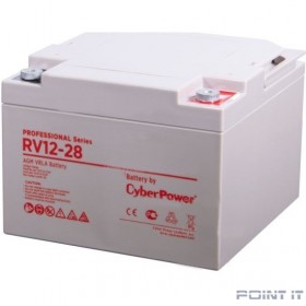 CyberPower Аккумуляторная батарея RV 12-28 12V/28Ah {клемма М6, ДхШхВ 166х175х125мм, высота с клеммами 125, вес 9,3кг, срок службы 8 лет}
