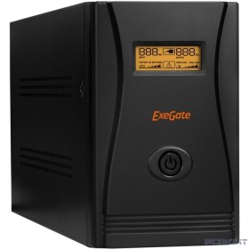 Exegate EP285484RUS ИБП ExeGate SpecialPro Smart LLB-1000.LCD.AVR.C13.RJ.USB &lt;1000VA/650W, LCD, AVR, 6*IEC-C13, RJ45/11, USB, black&gt;