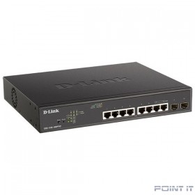 D-Link DGS-1100-10MPPV2/A3A Настраиваемый L2 коммутатор с 8 портами 10/100/1000Base-T и 2 портами 1000Base-X SFP (порты 1-8 PoE 802.3af/at, порты 7-8 PoE 802.3bt, PoE-бюджет 242 Вт)