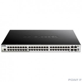 D-Link DGS-1510-52XMP/A1A PROJ Настраиваемый L2+ стекируемый коммутатор с 48 портами 10/100/1000Base-T и 4 портами 10GBase-X SFP+ (48 портов PoE 802.3af/at, PoE-бюджет 370 Вт; 740 Вт с DPS-700)